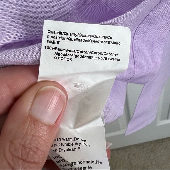 Hugo Boss Sharp Fit Lavender Long Sleeve Button Down Shirt Size 15 - Picture 8 of 10